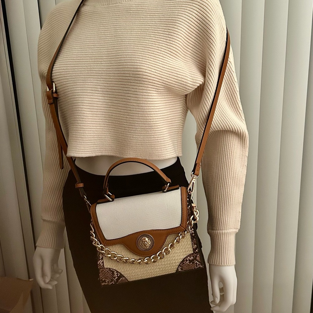 Elegant Tan and Cream Women's Bag